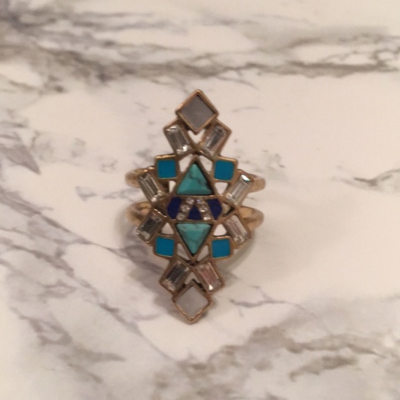 💎 Stella & Dot Stone Tile Ring - Picture 3 of 5